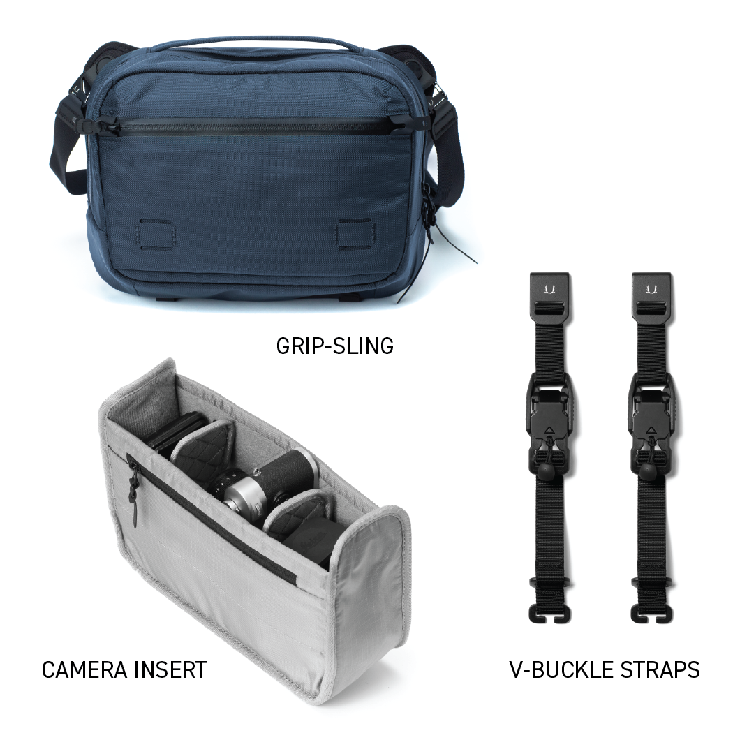 Black Ember GRIP SLING CAMERA KIT Slate Blue Camera Bags