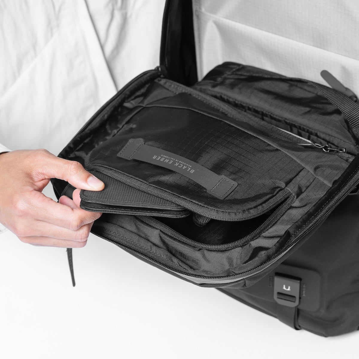 abbeydale black house check canvas and leather backpack Black Ember Citadel_H2 EmberTex PFAS Free - Jet Black 25L