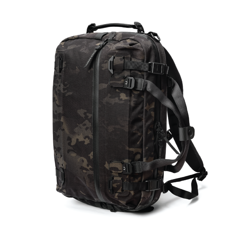 Black multi-sandwich top men's backpack