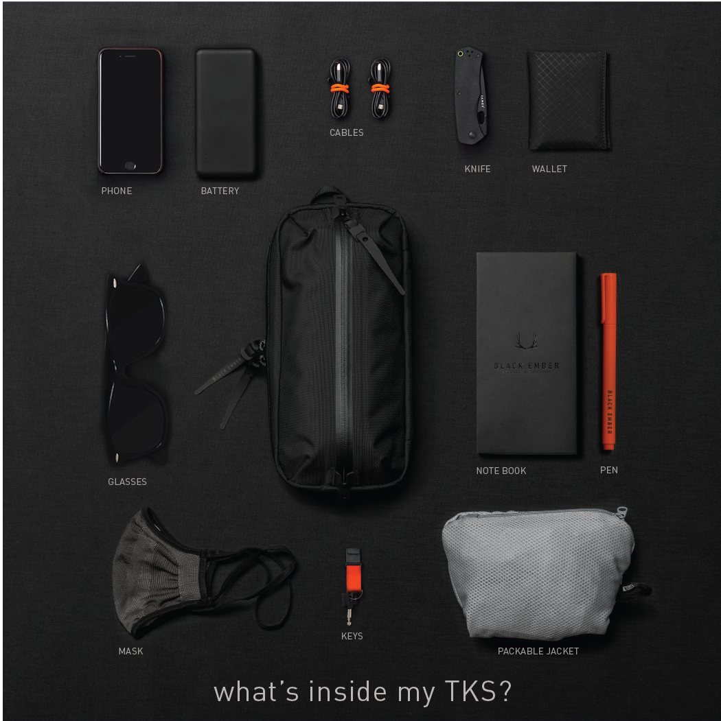 Black Ember TKS CORDURA® RN66 Velocity 2.5L - Jet Black | Sling Black Ember TKS CORDURA® RN66 Velocity 2.5L - Jet Black | Sling